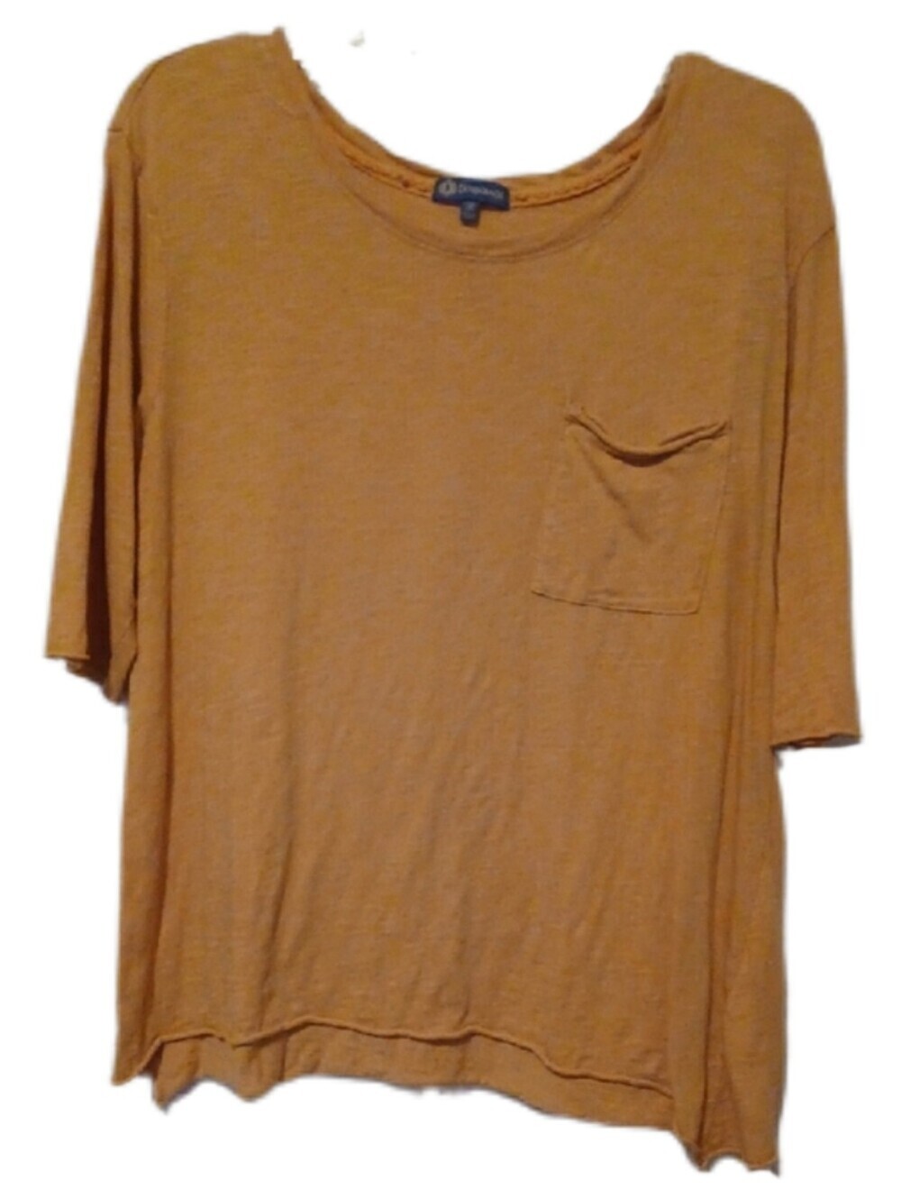 × Democracy Mustard Crewneck Tee Women's Size Medium